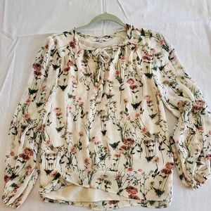 Rose + Olive Floral Blouse Top